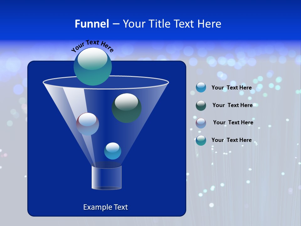 A Powerpoint Presentation With A Lot Of Blue Lights PowerPoint Template