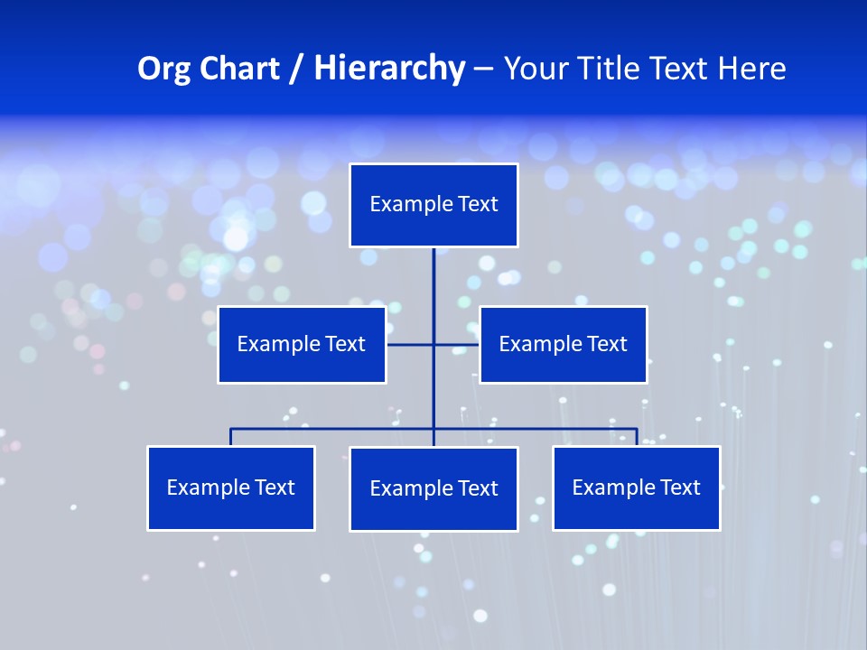A Powerpoint Presentation With A Lot Of Blue Lights PowerPoint Template