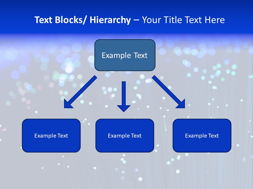 A Powerpoint Presentation With A Lot Of Blue Lights PowerPoint Template