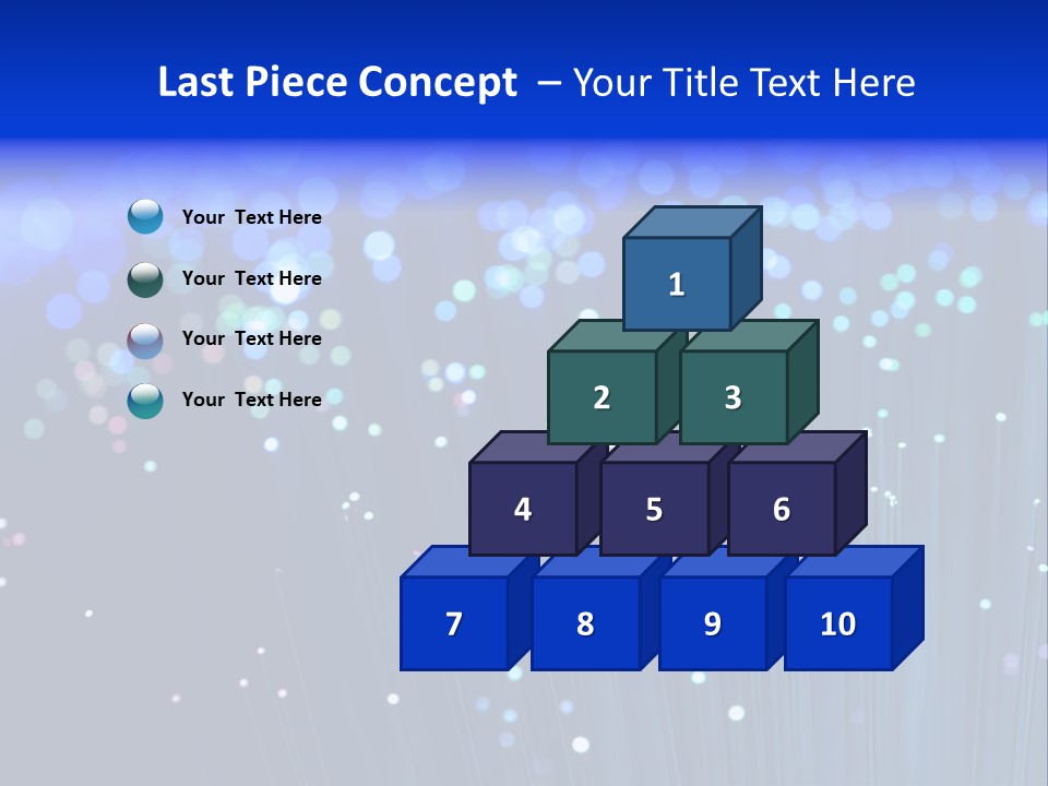 A Powerpoint Presentation With A Lot Of Blue Lights PowerPoint Template