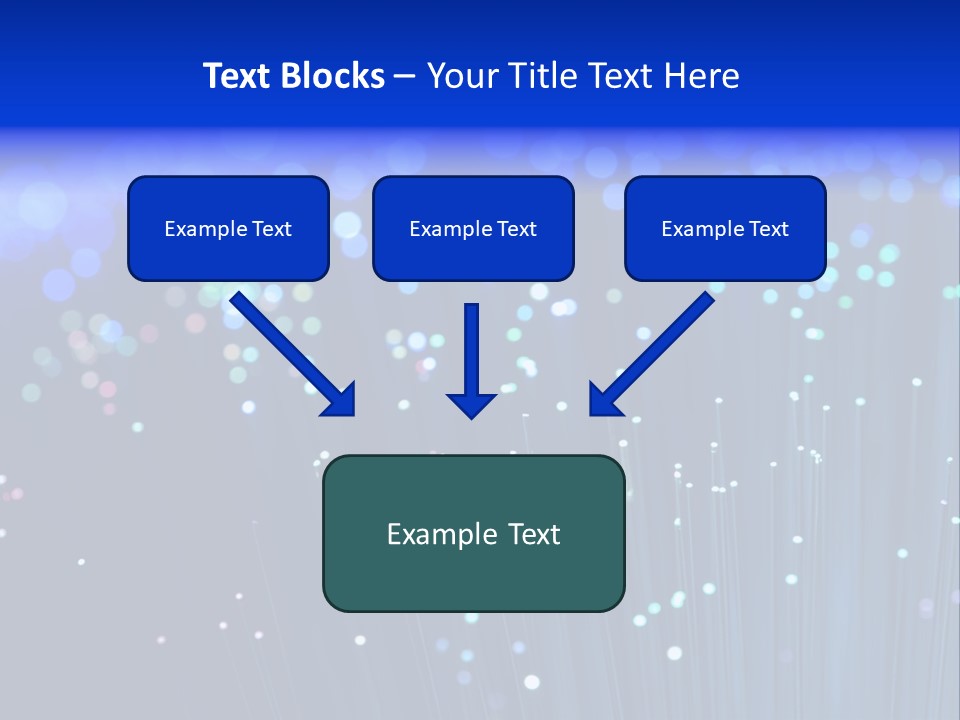 A Powerpoint Presentation With A Lot Of Blue Lights PowerPoint Template