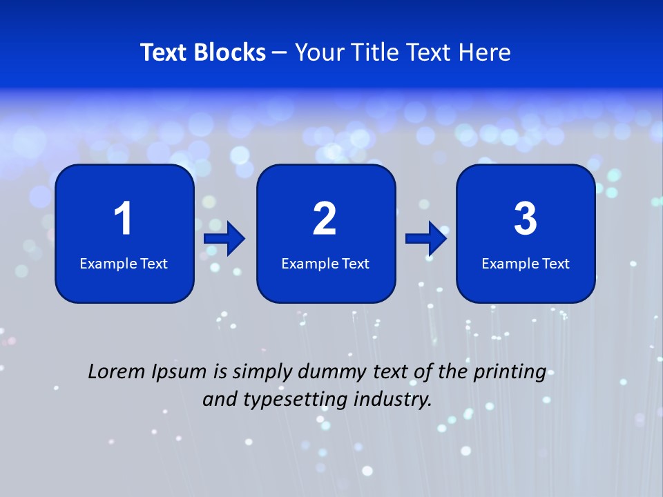 A Powerpoint Presentation With A Lot Of Blue Lights PowerPoint Template