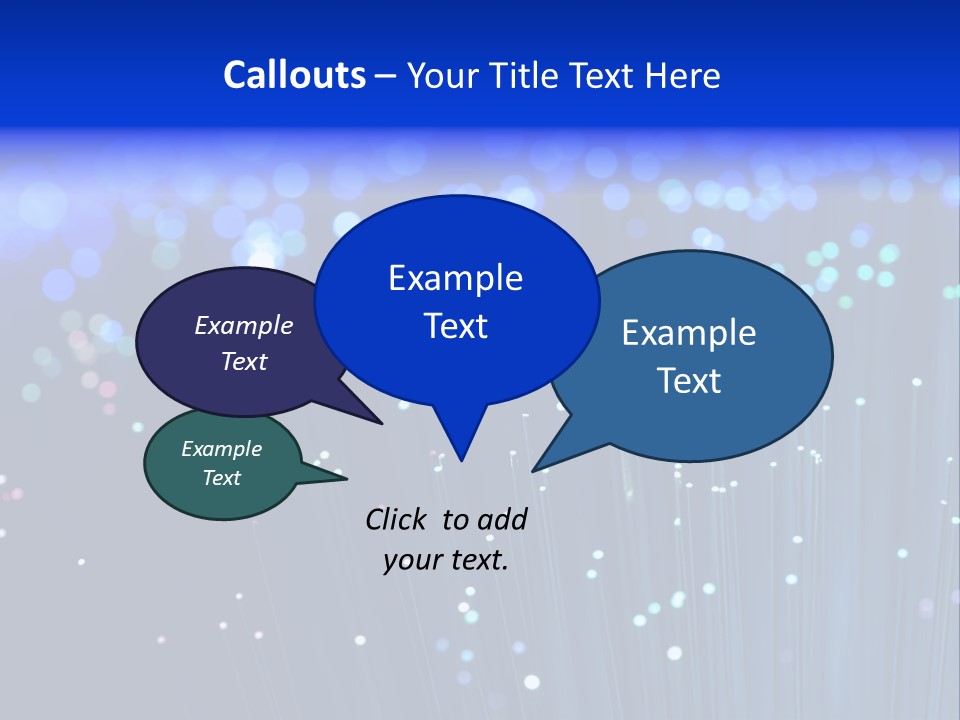 A Powerpoint Presentation With A Lot Of Blue Lights PowerPoint Template
