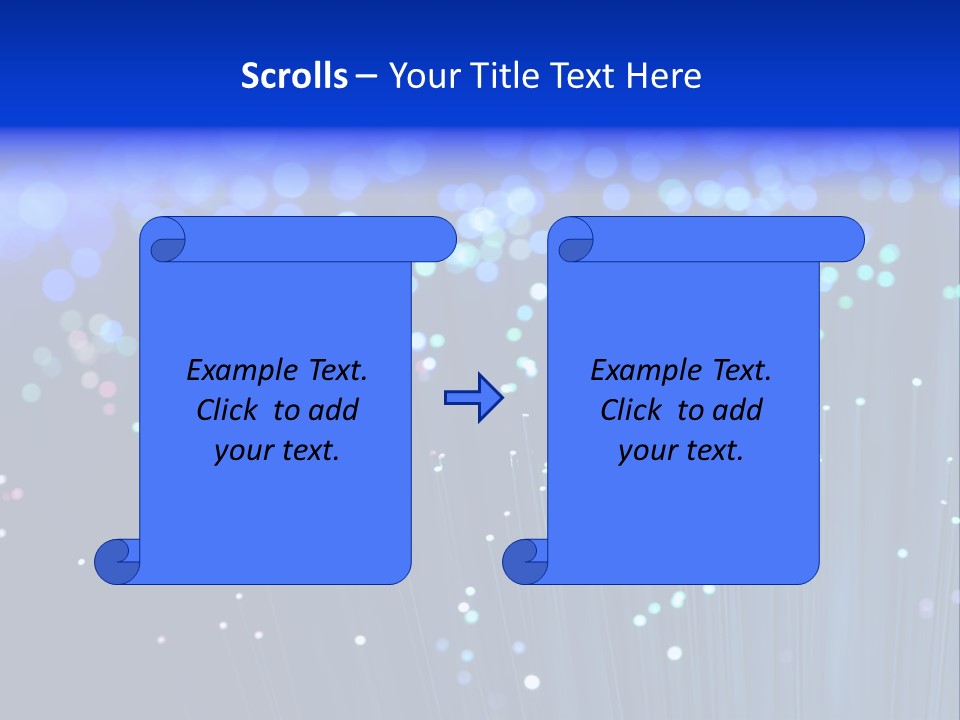 A Powerpoint Presentation With A Lot Of Blue Lights PowerPoint Template