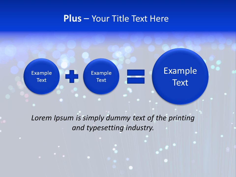 A Powerpoint Presentation With A Lot Of Blue Lights PowerPoint Template