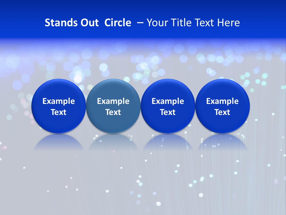 A Powerpoint Presentation With A Lot Of Blue Lights PowerPoint Template