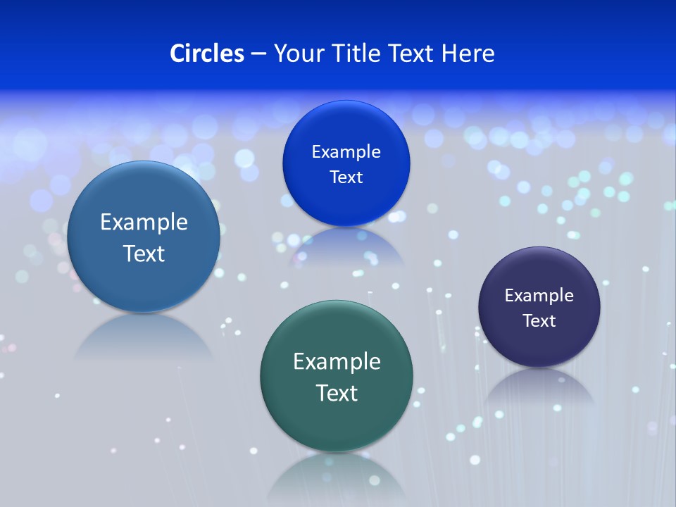 A Powerpoint Presentation With A Lot Of Blue Lights PowerPoint Template