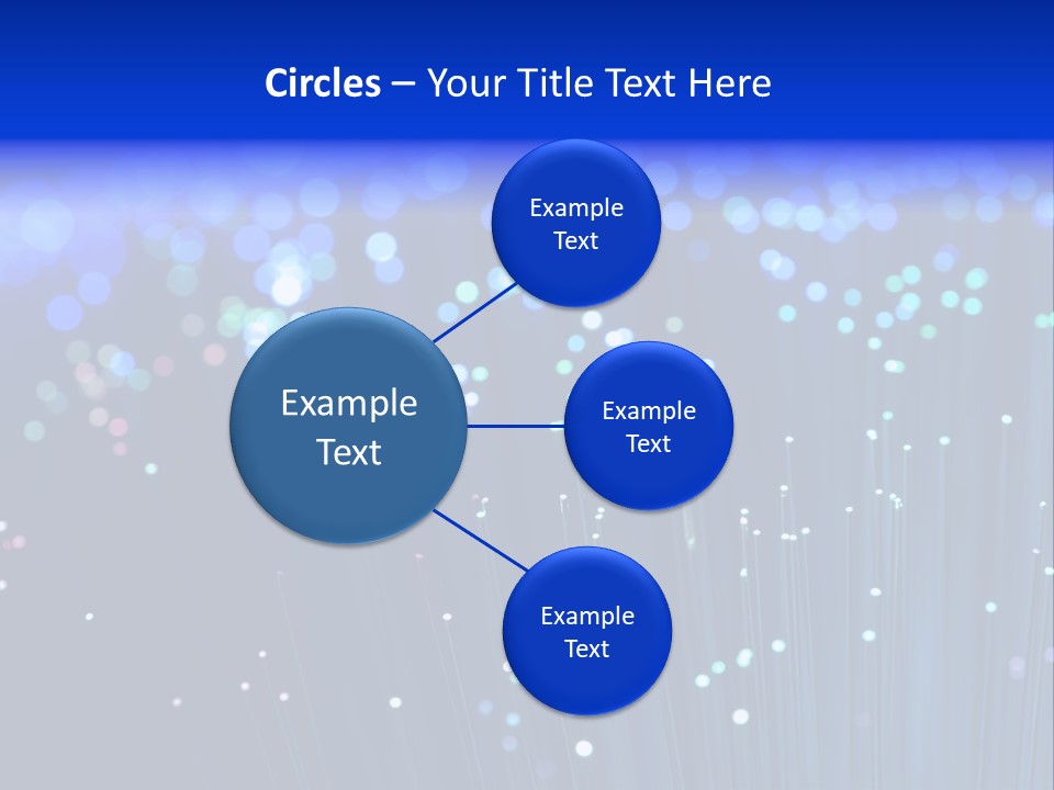A Powerpoint Presentation With A Lot Of Blue Lights PowerPoint Template