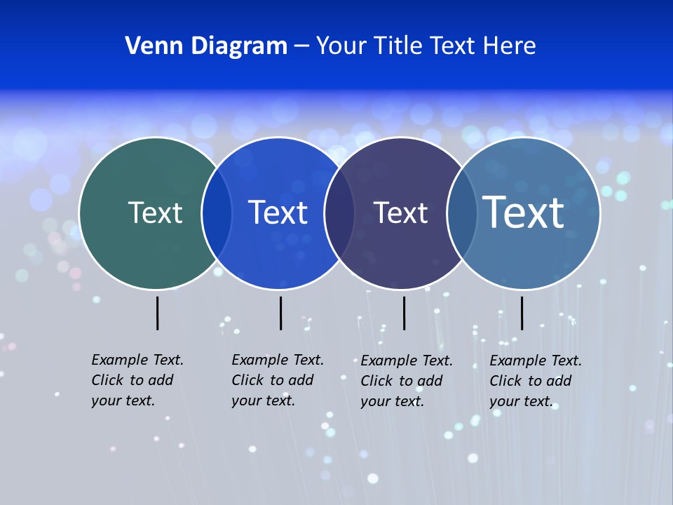 A Powerpoint Presentation With A Lot Of Blue Lights PowerPoint Template