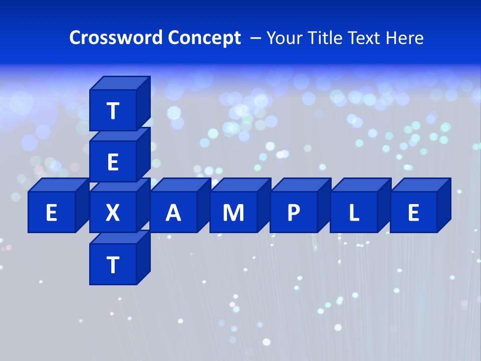 A Powerpoint Presentation With A Lot Of Blue Lights PowerPoint Template