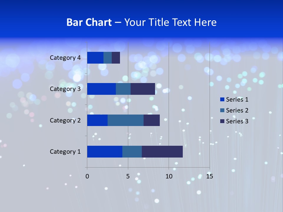 A Powerpoint Presentation With A Lot Of Blue Lights PowerPoint Template