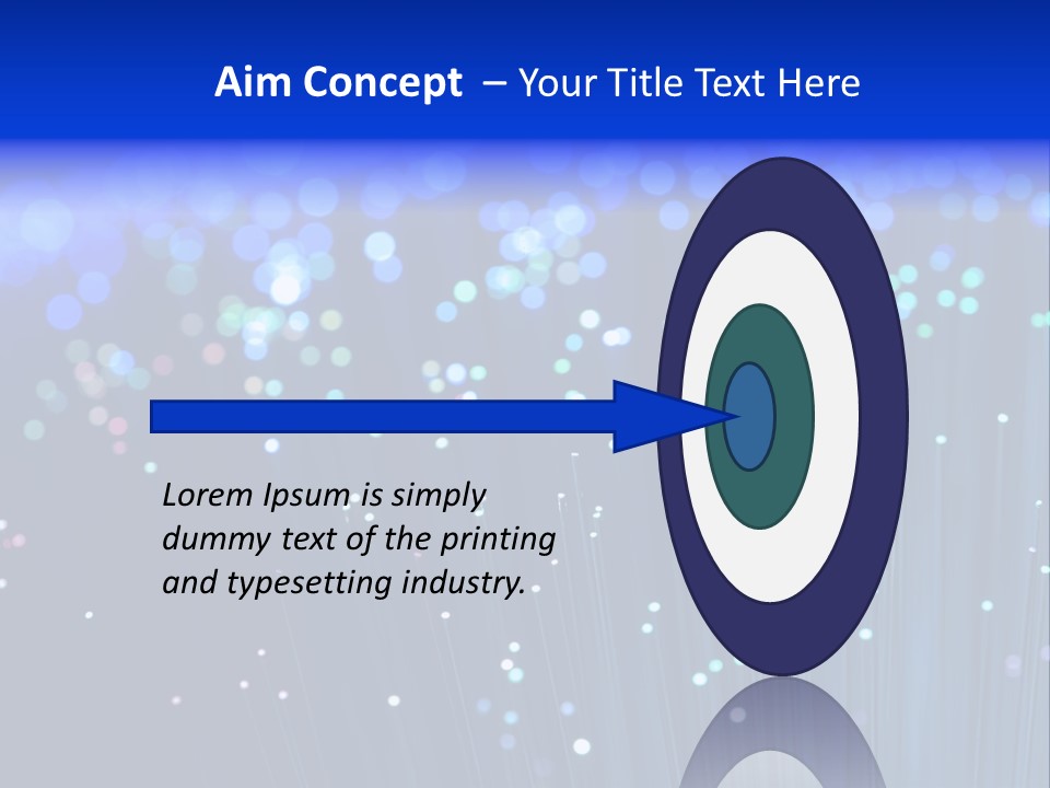 A Powerpoint Presentation With A Lot Of Blue Lights PowerPoint Template