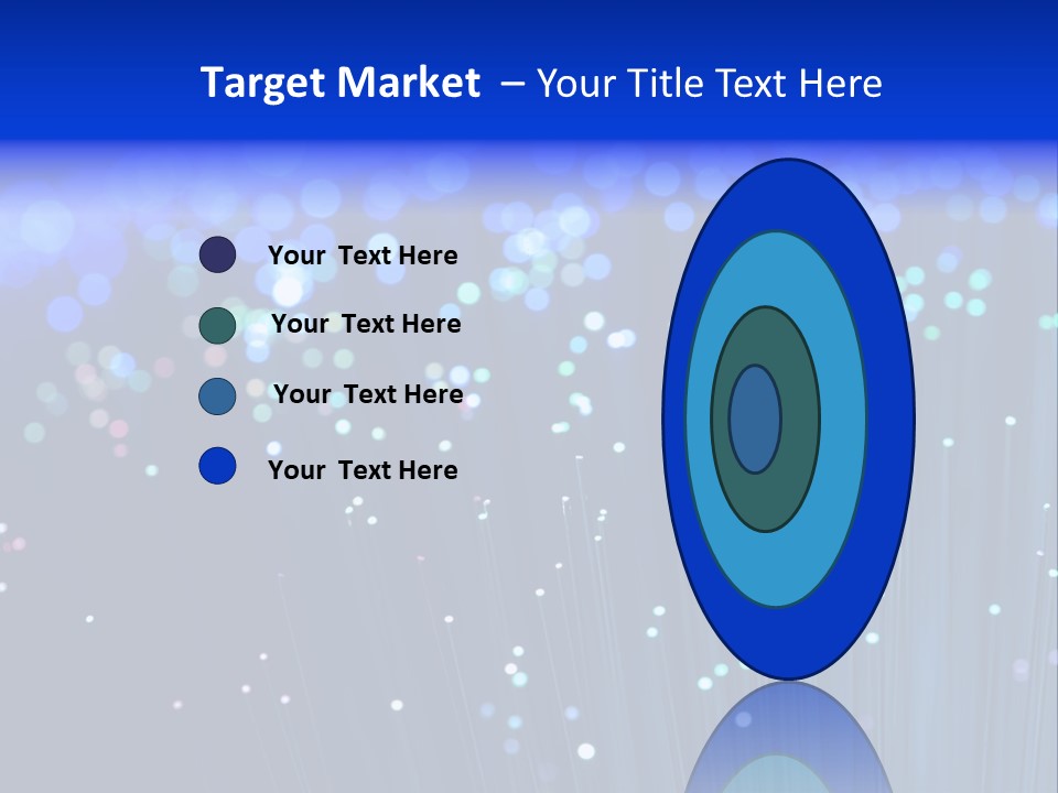 A Powerpoint Presentation With A Lot Of Blue Lights PowerPoint Template