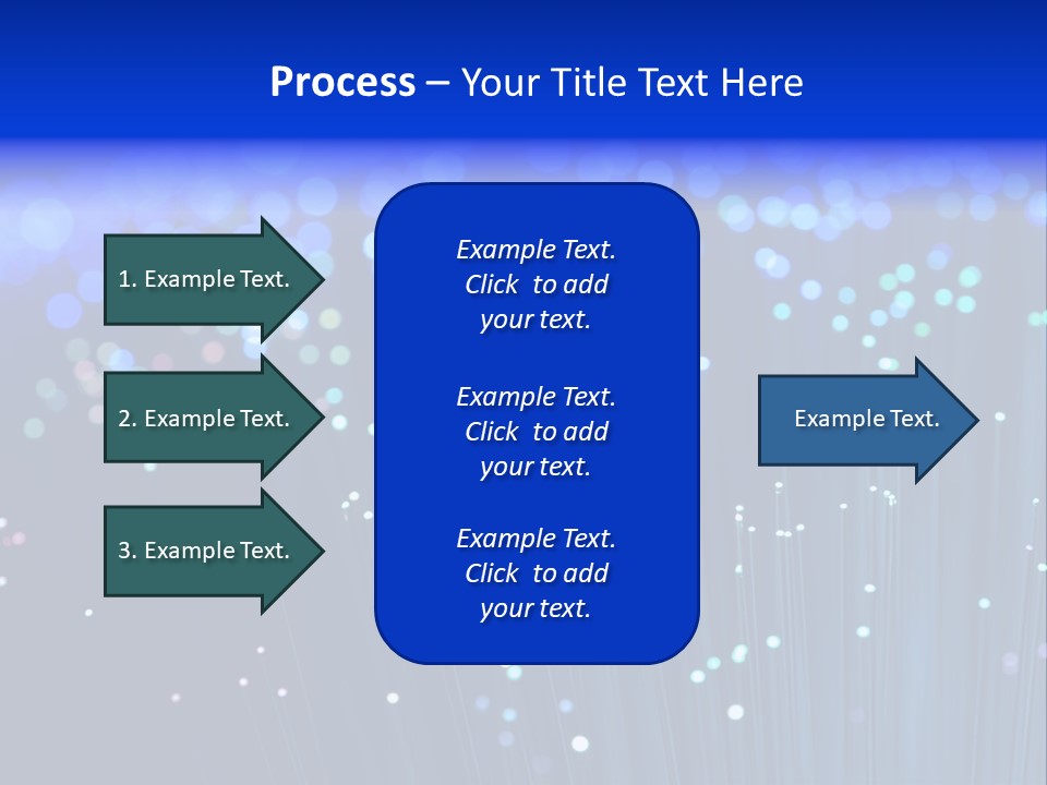 A Powerpoint Presentation With A Lot Of Blue Lights PowerPoint Template