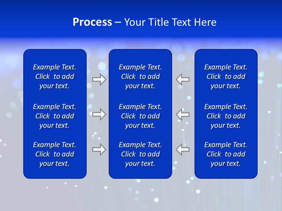 A Powerpoint Presentation With A Lot Of Blue Lights PowerPoint Template