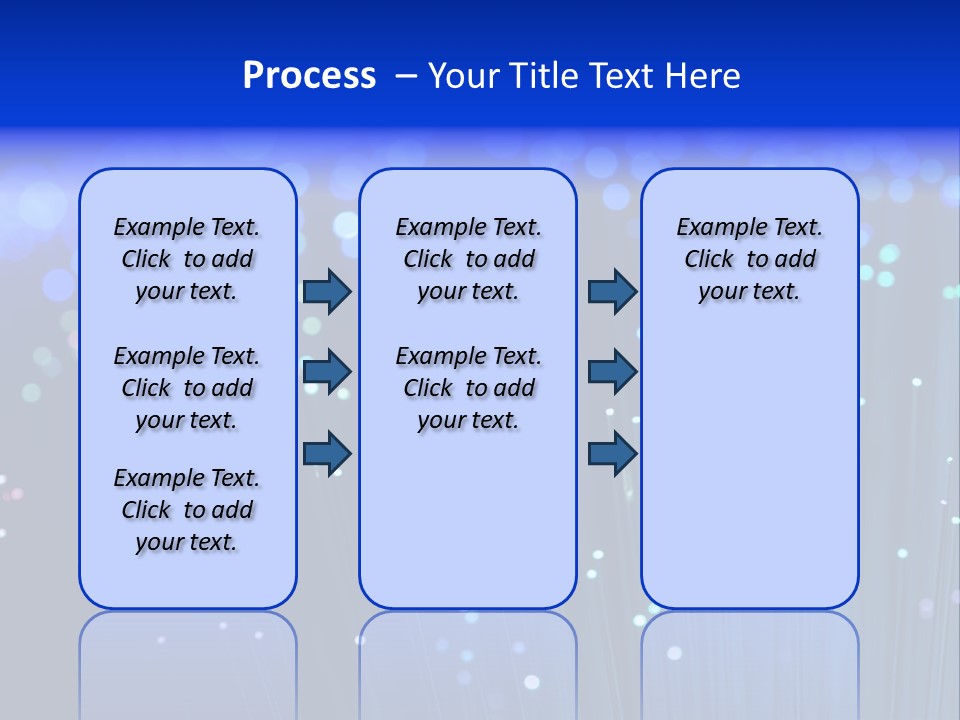 A Powerpoint Presentation With A Lot Of Blue Lights PowerPoint Template