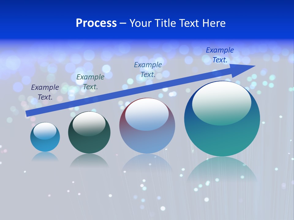 A Powerpoint Presentation With A Lot Of Blue Lights PowerPoint Template