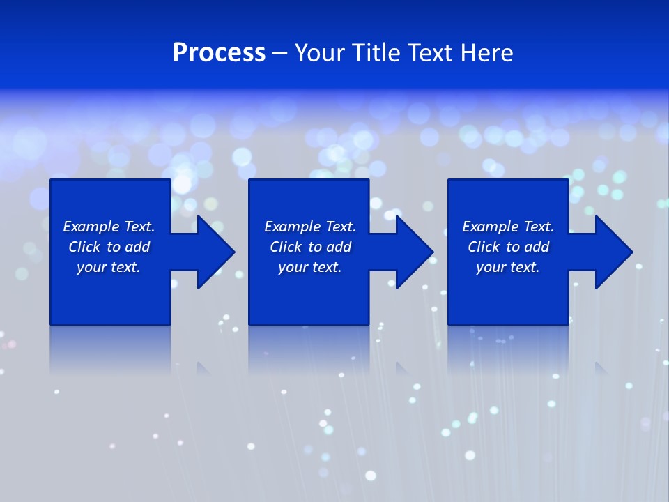 A Powerpoint Presentation With A Lot Of Blue Lights PowerPoint Template