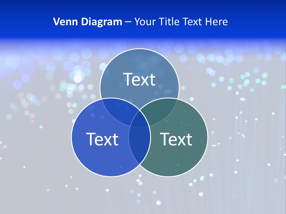 A Powerpoint Presentation With A Lot Of Blue Lights PowerPoint Template