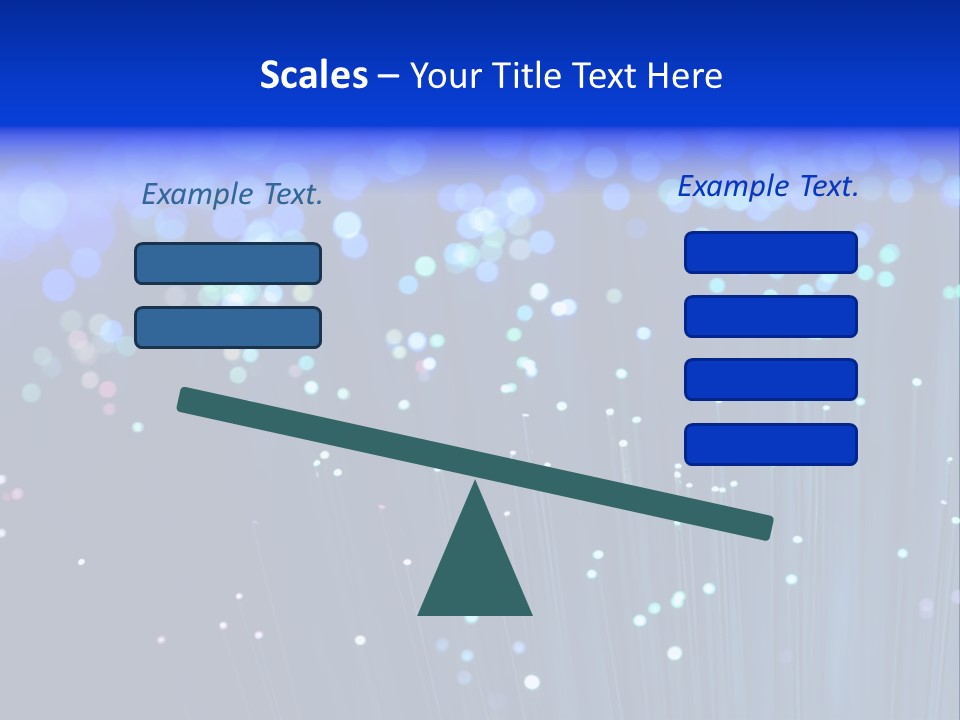 A Powerpoint Presentation With A Lot Of Blue Lights PowerPoint Template