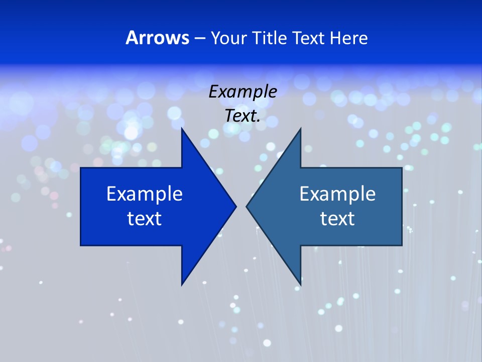 A Powerpoint Presentation With A Lot Of Blue Lights PowerPoint Template