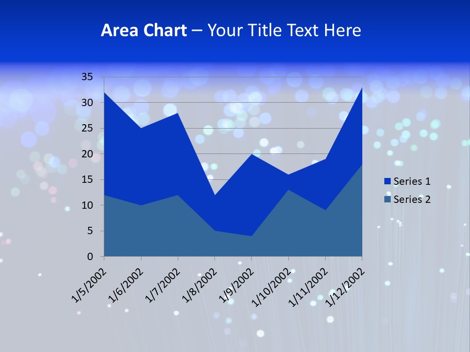 A Powerpoint Presentation With A Lot Of Blue Lights PowerPoint Template