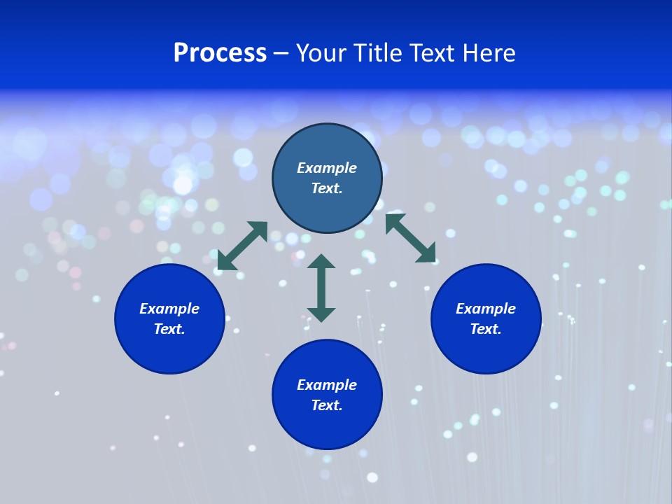 A Powerpoint Presentation With A Lot Of Blue Lights PowerPoint Template
