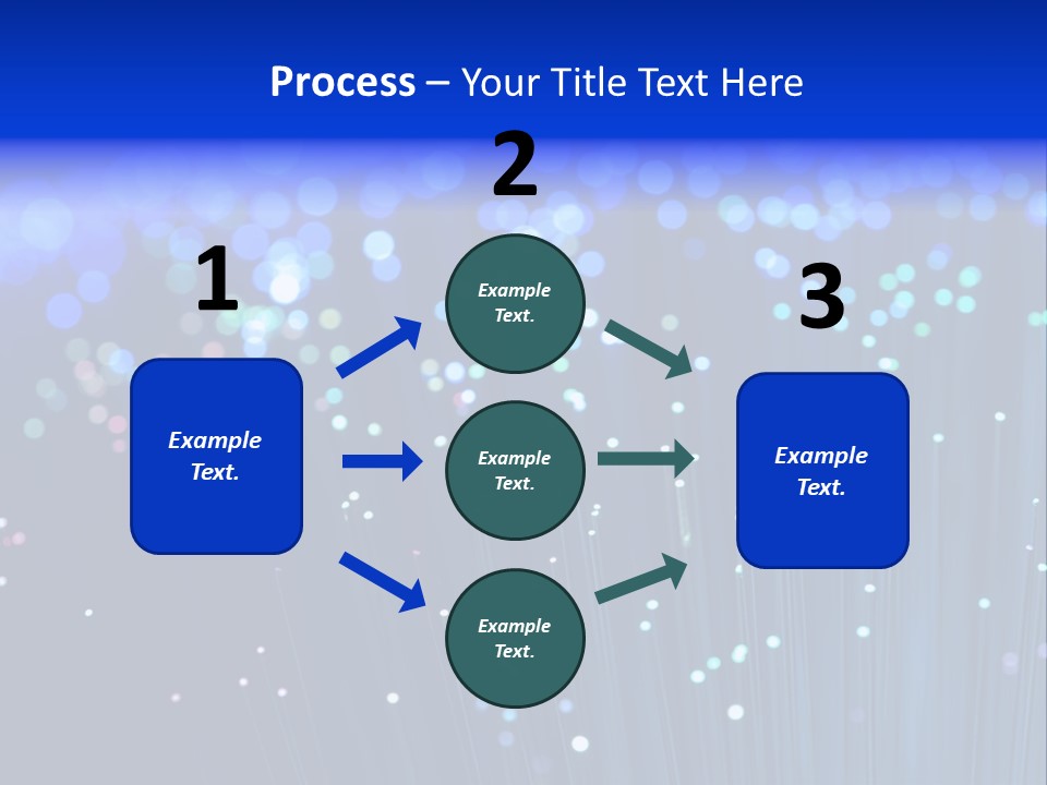 A Powerpoint Presentation With A Lot Of Blue Lights PowerPoint Template