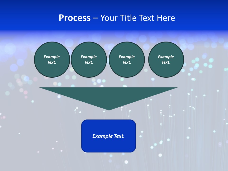 A Powerpoint Presentation With A Lot Of Blue Lights PowerPoint Template