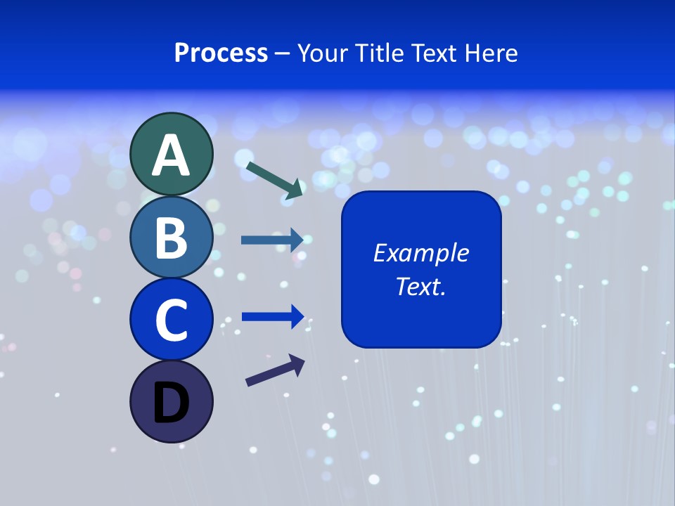 A Powerpoint Presentation With A Lot Of Blue Lights PowerPoint Template