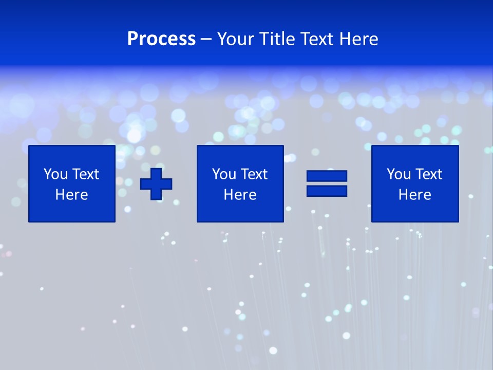 A Powerpoint Presentation With A Lot Of Blue Lights PowerPoint Template