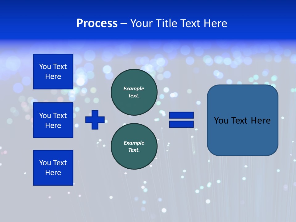 A Powerpoint Presentation With A Lot Of Blue Lights PowerPoint Template