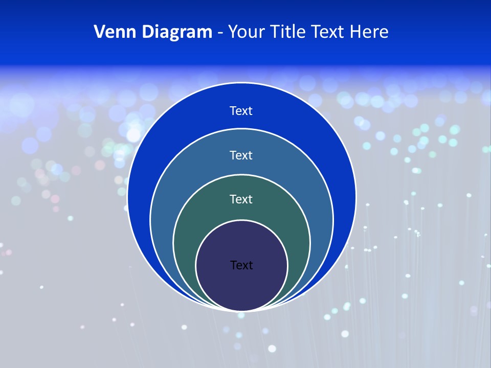 A Powerpoint Presentation With A Lot Of Blue Lights PowerPoint Template