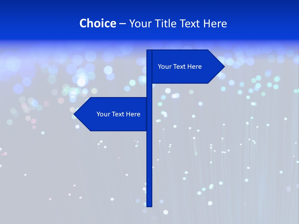 A Powerpoint Presentation With A Lot Of Blue Lights PowerPoint Template