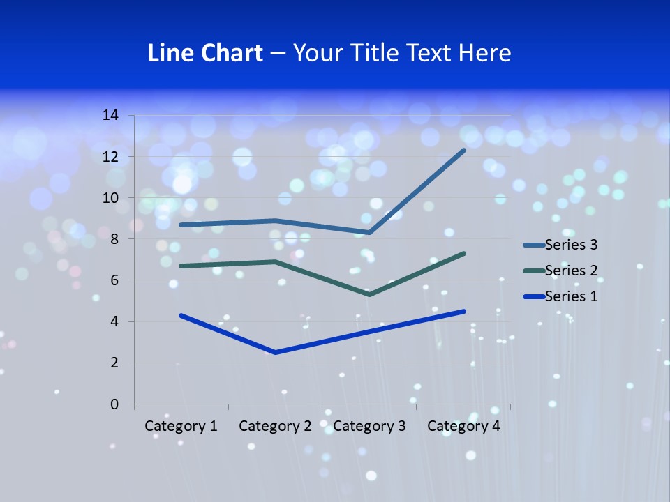 A Powerpoint Presentation With A Lot Of Blue Lights PowerPoint Template