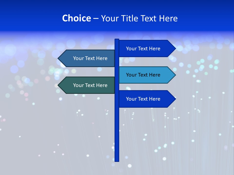 A Powerpoint Presentation With A Lot Of Blue Lights PowerPoint Template