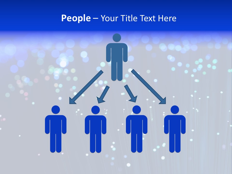 A Powerpoint Presentation With A Lot Of Blue Lights PowerPoint Template