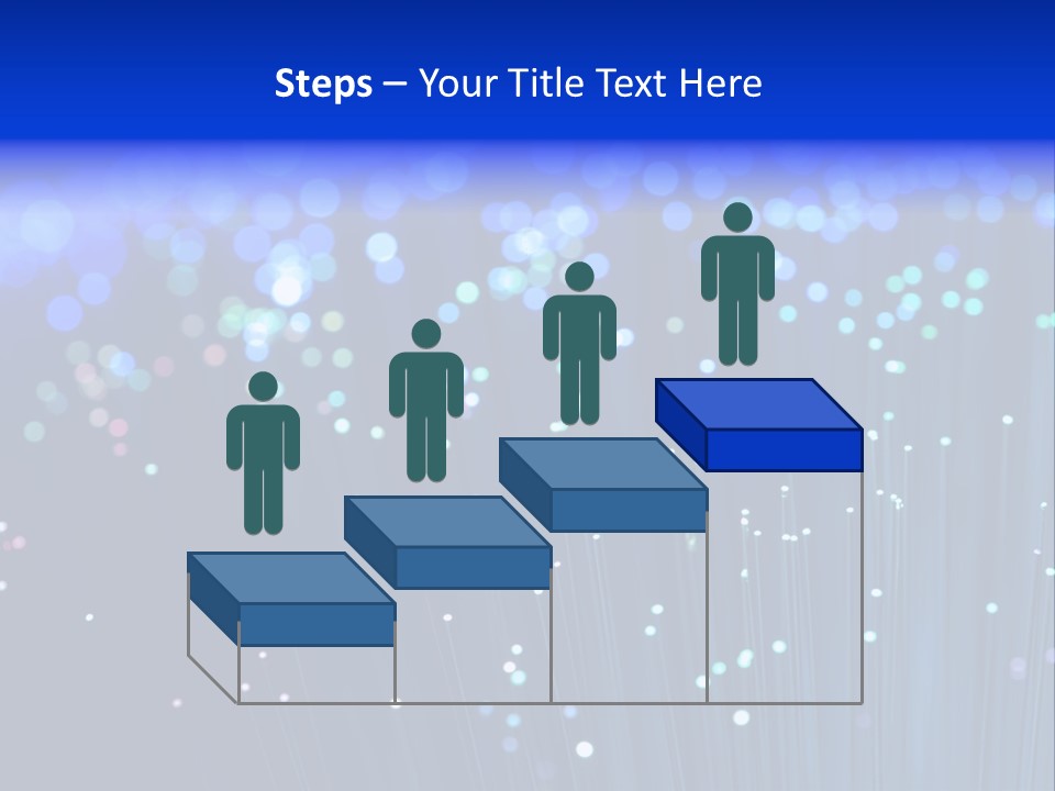 A Powerpoint Presentation With A Lot Of Blue Lights PowerPoint Template