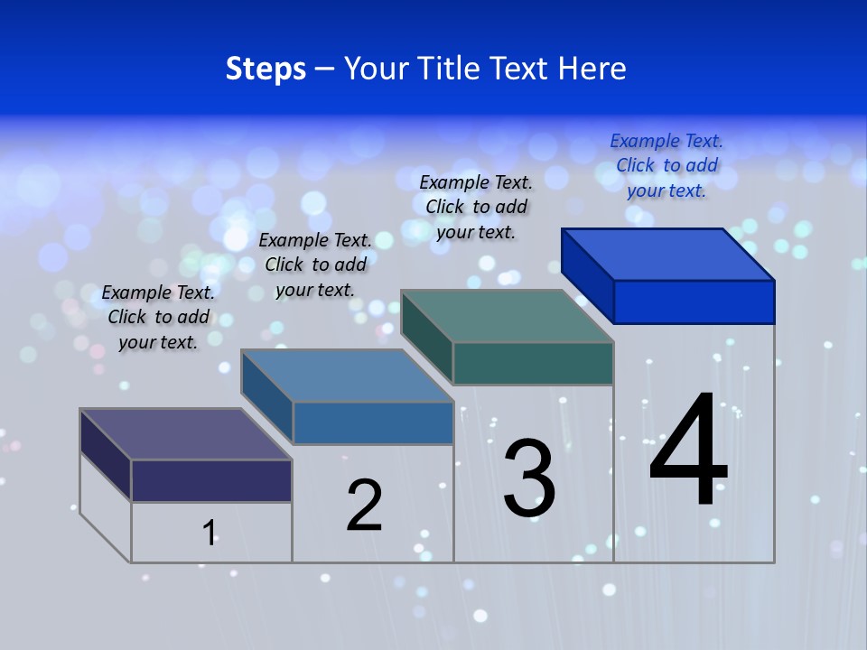 A Powerpoint Presentation With A Lot Of Blue Lights PowerPoint Template