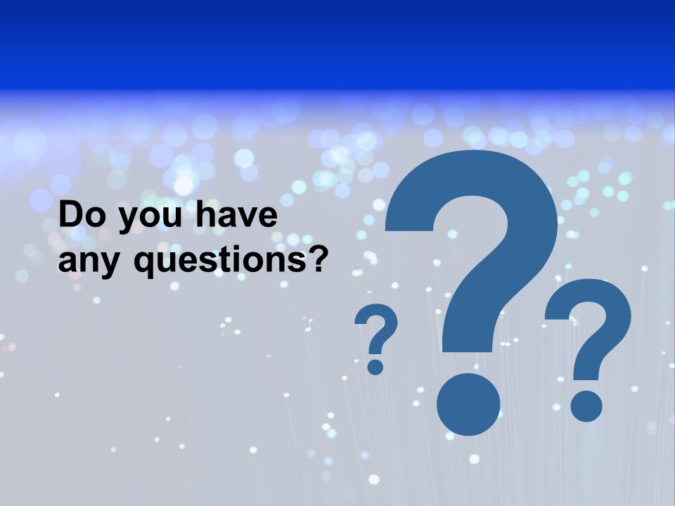 A Powerpoint Presentation With A Lot Of Blue Lights PowerPoint Template