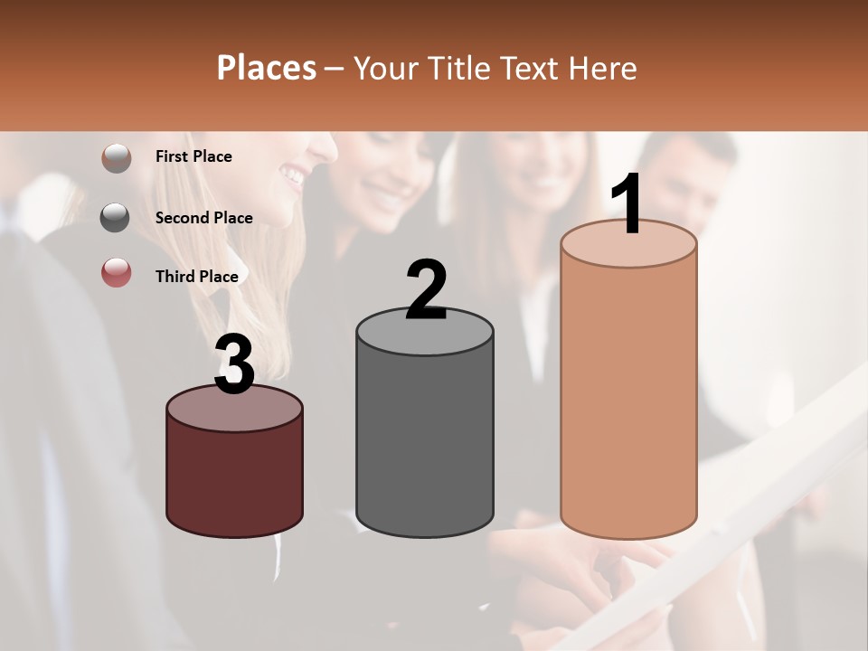 A Group Of Business People Sitting At A Table PowerPoint Template