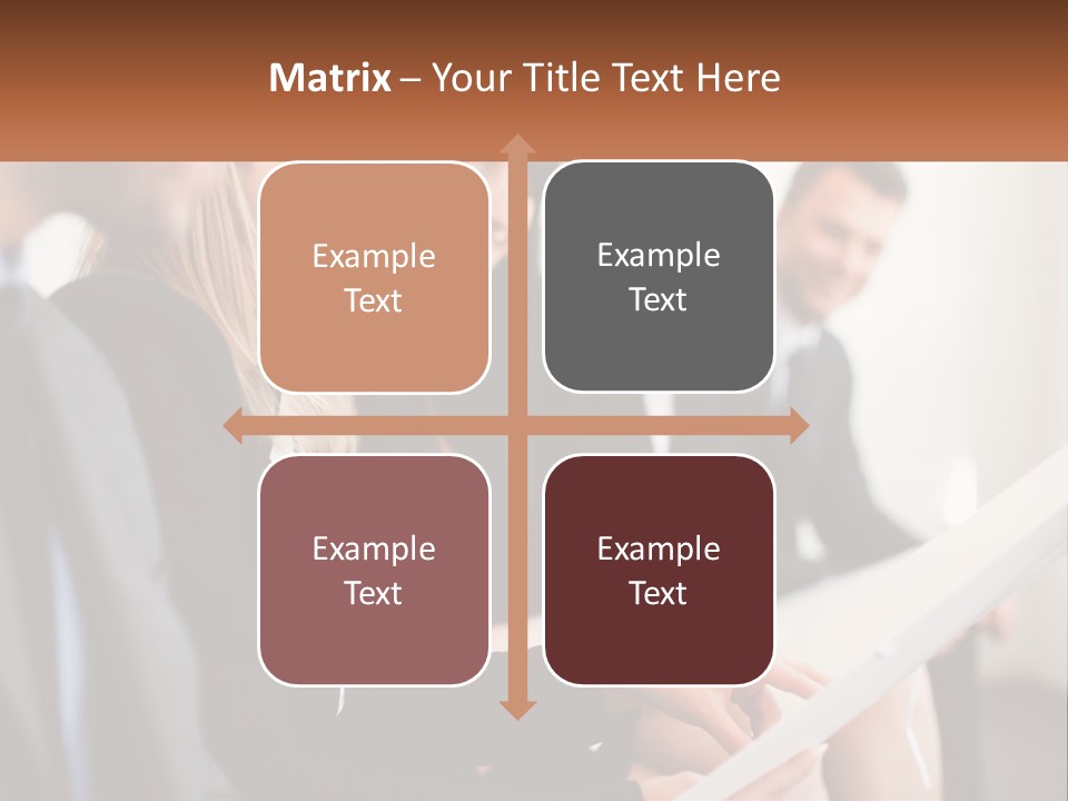 A Group Of Business People Sitting At A Table PowerPoint Template