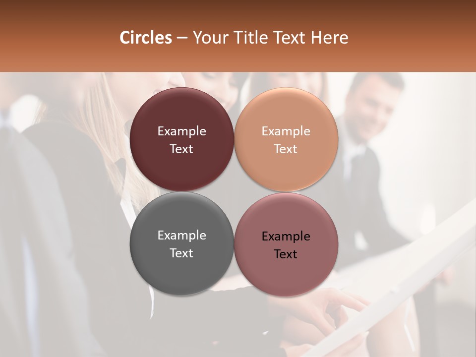 A Group Of Business People Sitting At A Table PowerPoint Template