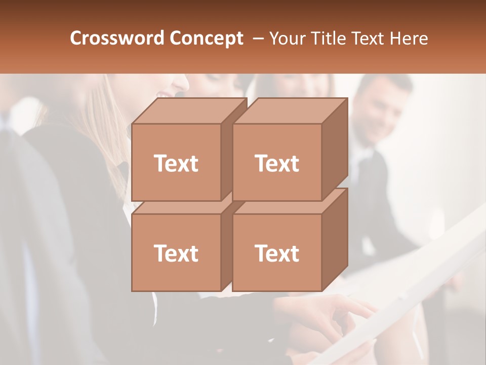 A Group Of Business People Sitting At A Table PowerPoint Template