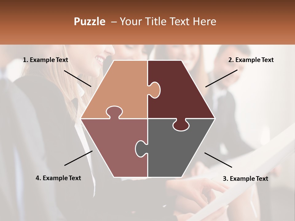 A Group Of Business People Sitting At A Table PowerPoint Template