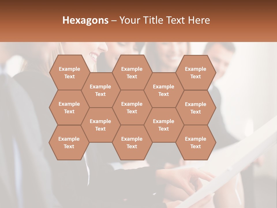 A Group Of Business People Sitting At A Table PowerPoint Template