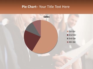 A Group Of Business People Sitting At A Table PowerPoint Template