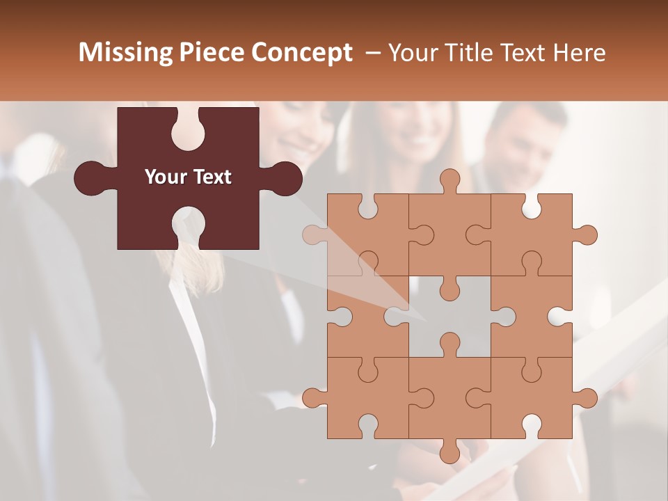 A Group Of Business People Sitting At A Table PowerPoint Template