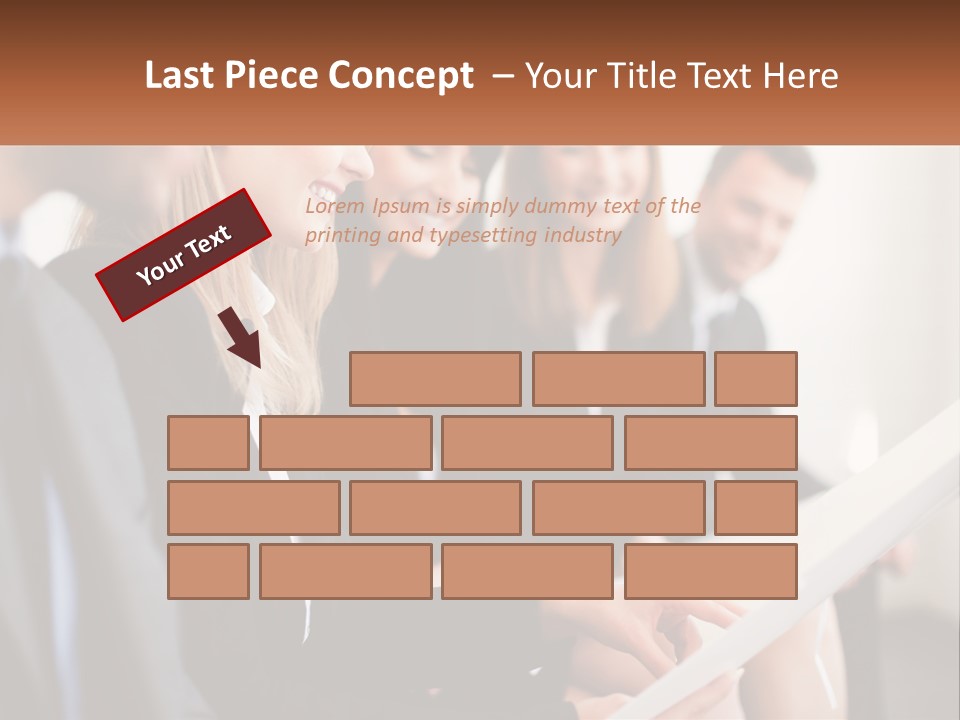A Group Of Business People Sitting At A Table PowerPoint Template