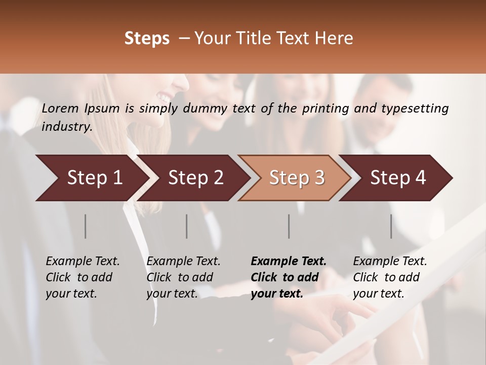 A Group Of Business People Sitting At A Table PowerPoint Template